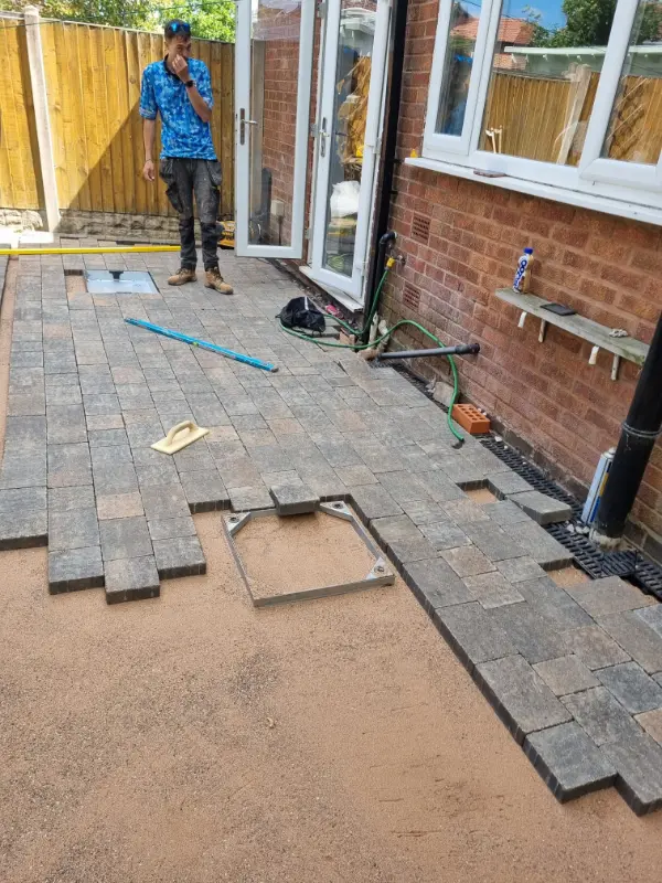 Block Paving Installation with ACO Drainage in Sutton Coldfield