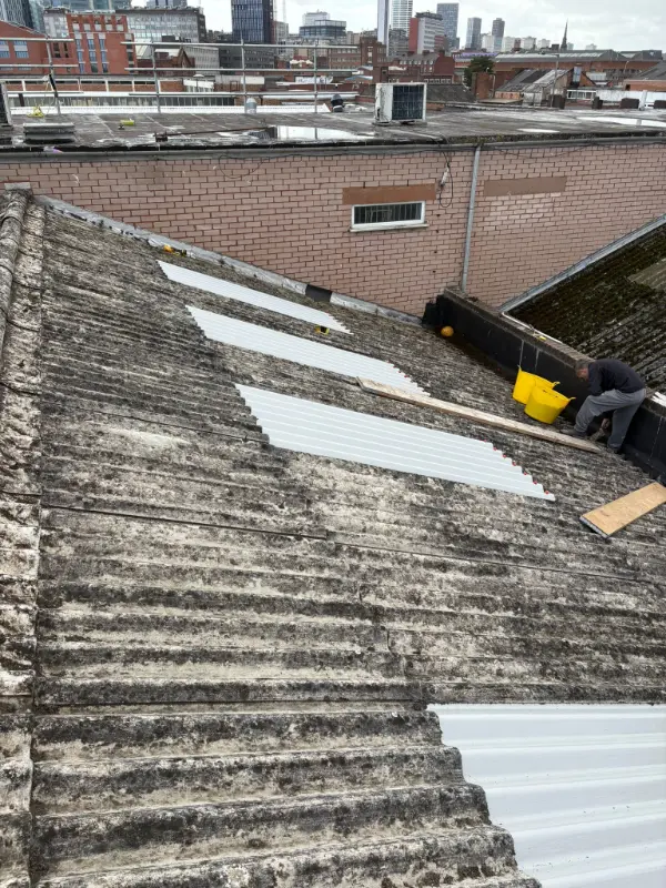 Asbestos Encapsulation on Industrial Roof in Birmingham 2 asbestos encapsulation birmingham 06