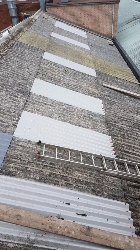 Asbestos Encapsulation on Industrial Roof in Birmingham 3 asbestos encapsulation birmingham 07