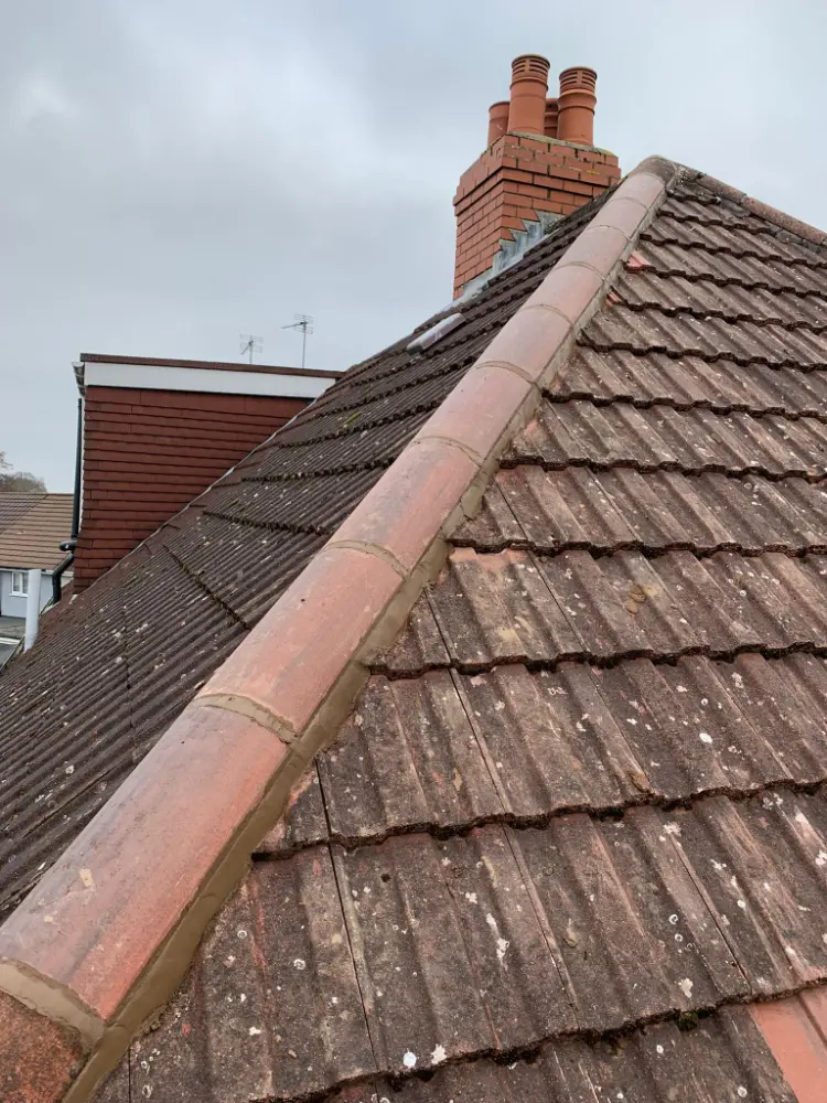 Roof Ridge Tile Replacement in Northfield, Birmingham 5 damaged ridge tiles replaced 05