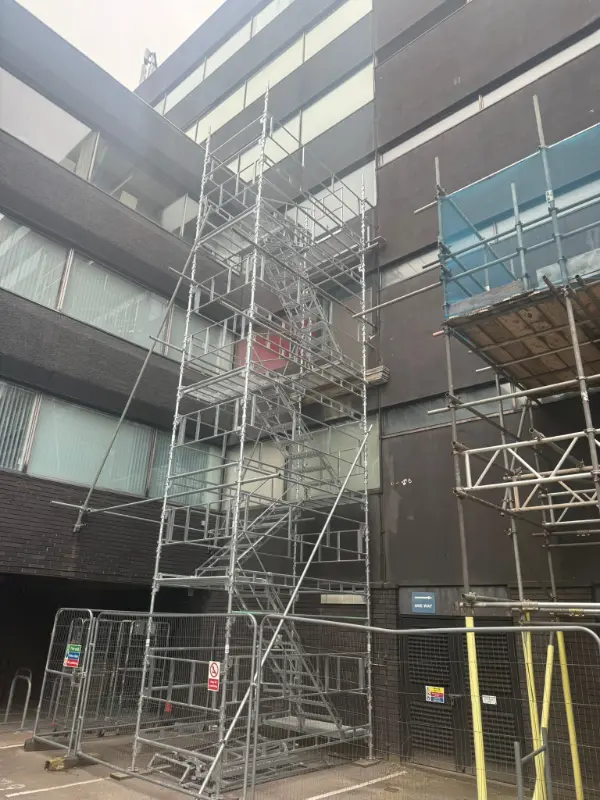Haki Staircase Scaffolding Supplied and Built in Halesowen 4 haki staircase scaffolding 04