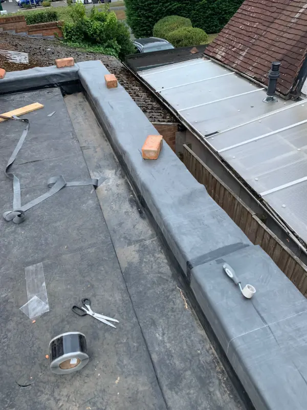 EPDM Flat Roof Repair and Coping Stone Restoration in Solihull 2 EPDM Flat Roof Repair and Coping Stone Restoration in Solihull