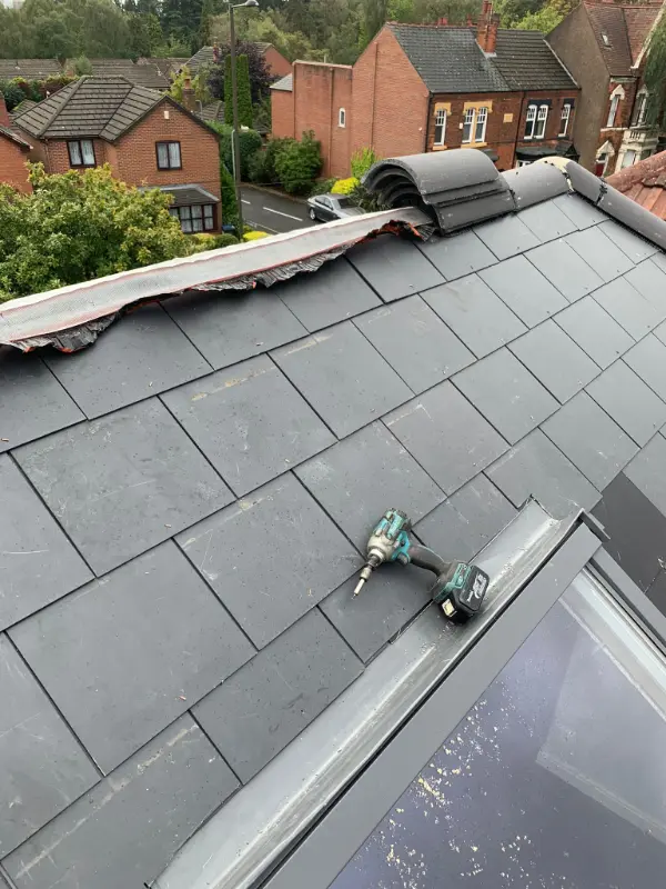 Slate Roof & Skylight Installation in Moseley, Birmingham 9 Slate Roof Window Installation in Moseley, Birmingham