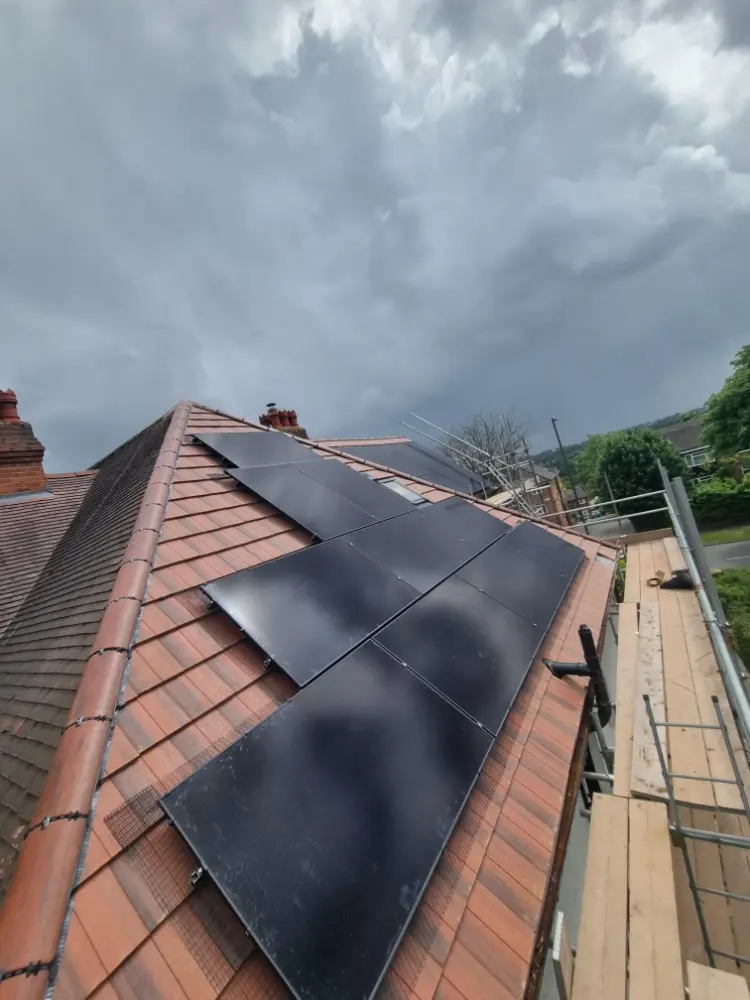 New Roof Installation with Solar Panels and Loft Conversion Works 9 roof solar conversion 09