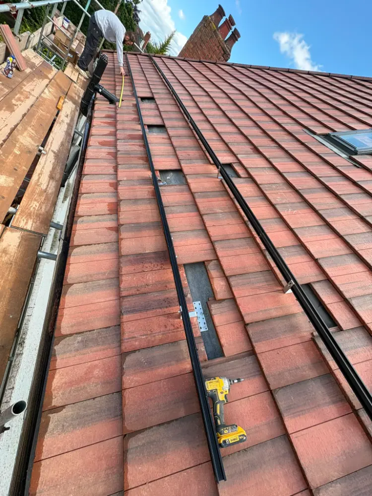 New Roof Installation with Solar Panels and Loft Conversion Works 19 roof solar conversion 19